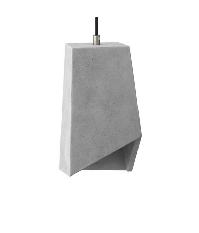 Lámpara colgante cemento de diseño italiano PRIMMA gris claro