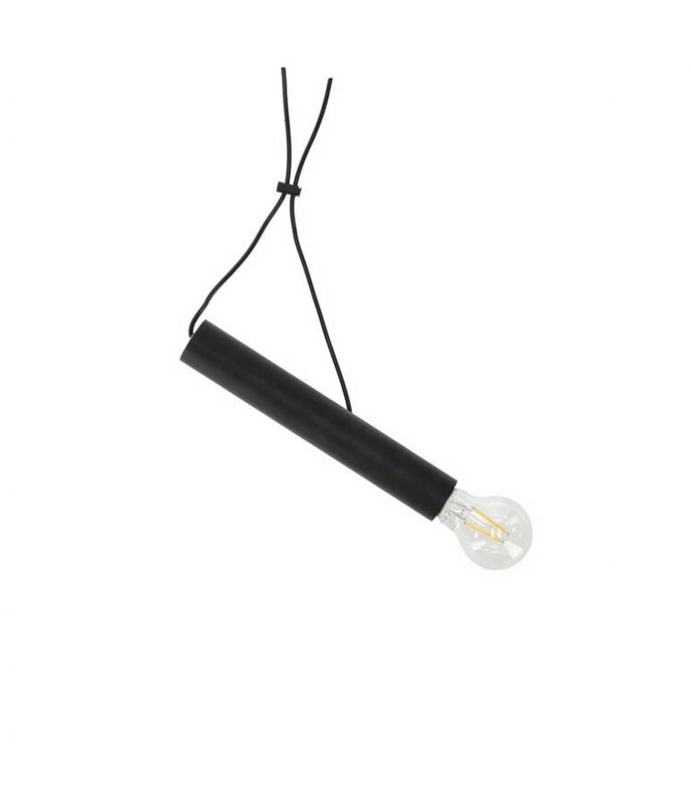Lámpara colgante techo E27 Negro - 1