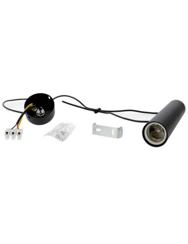 Lámpara colgante techo E27 Negro - 3