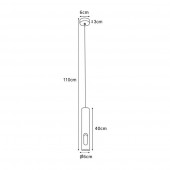 Lámpara colgante Tubo Vista 40cm - 4