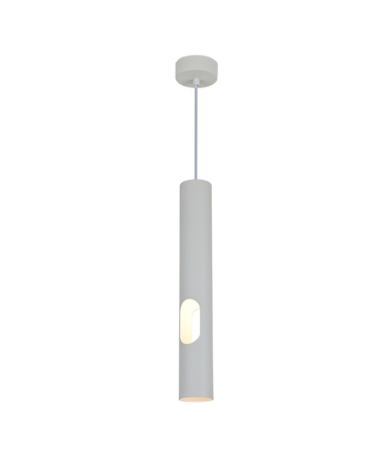 Lámpara colgante Tubo blanco Vista 40cm GU10 - 1