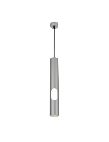 Lámpara colgante Tubo Plata Vista 40cm GU10 - 7