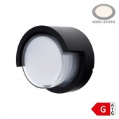 Aplique pared Led 15W circular negro exterior - 3