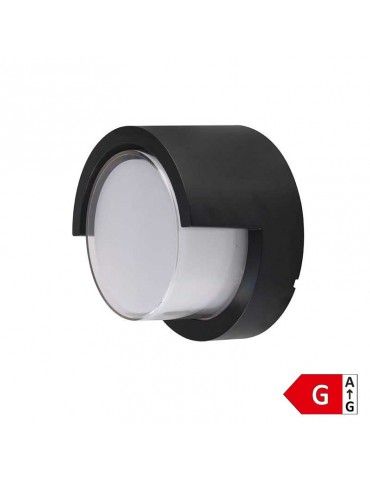 Aplique pared Led 15W circular negro exterior - 1