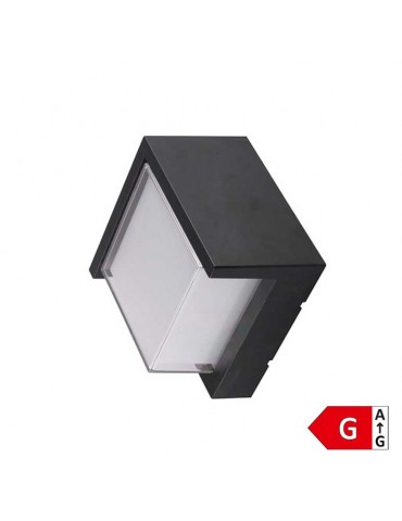 Aplique pared Led 15W cuadrado negro IP65 - 5