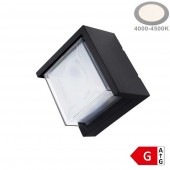 Aplique pared Led 15W cuadrado negro IP65 - 3