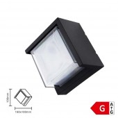 Aplique pared Led 15W cuadrado negro IP65 - 1