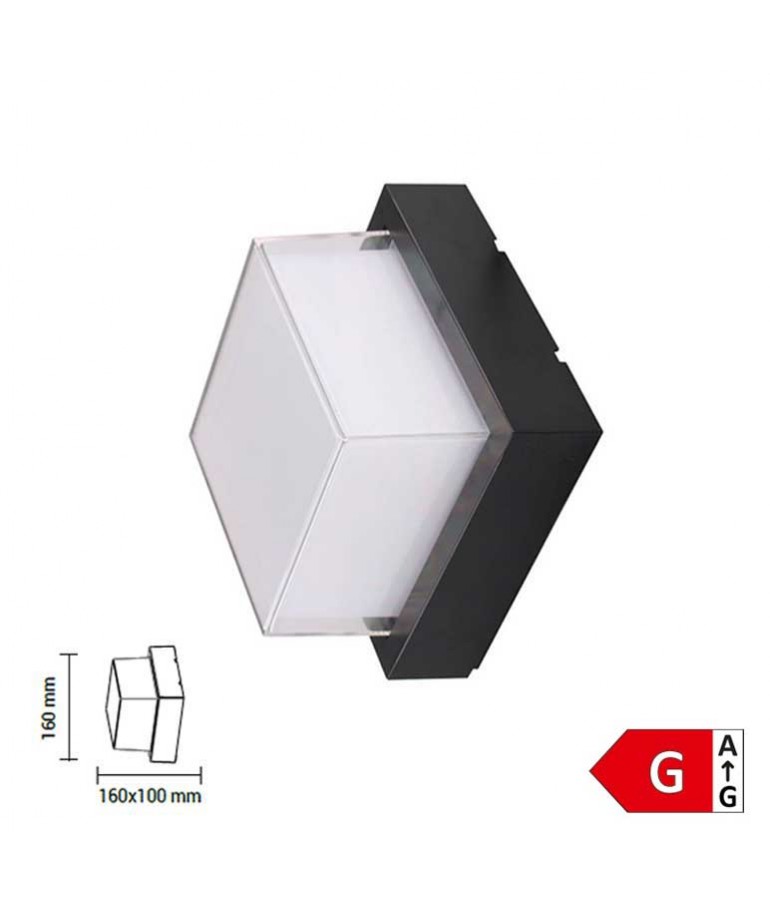 Aplique pared Led 15W cuadrado exterior IP65 - 1