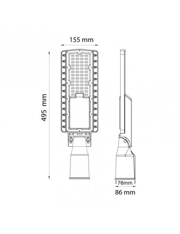 Luminaria Vial Led 60W 5700K Angulo ajustable IP65 - 4