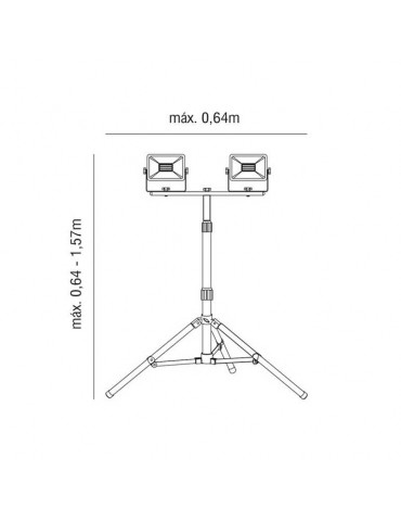 Tripode Focos Led Extensible altura amarillo - 4