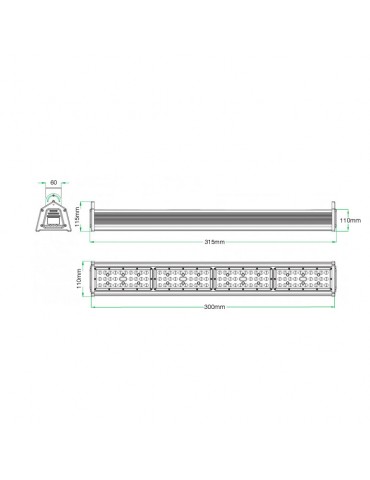 Campana Lineal Led Industrial 50W con Kit - 4