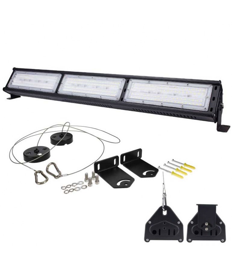 Campana Lineal Led Industrial 150W kit montaje - 1