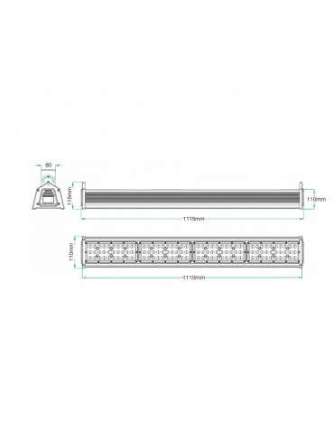 Campana Lineal Led Industrial 200W kit montaje - 4