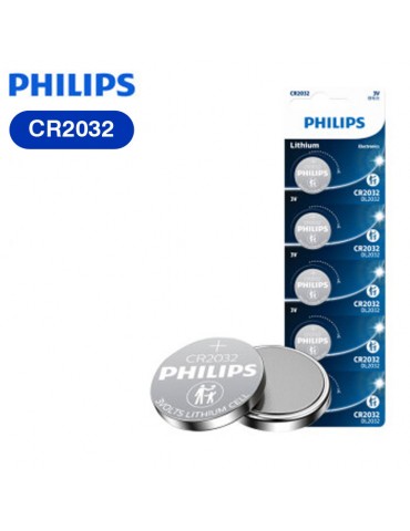 Pila PHILIPS CR2032 de litio, Blíster de 5 Ud. - 1