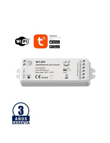 Controlador Smart SPI RGB/RGBW LED WiFi RF 5-24VDC - 1