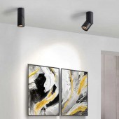Aplique techo GU10 ajustable NEGRO superficie - 7