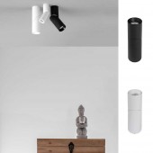 Aplique techo GU10 ajustable NEGRO superficie - 2