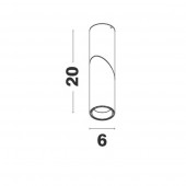 Aplique techo orientable Negro GU10 superficie - 5