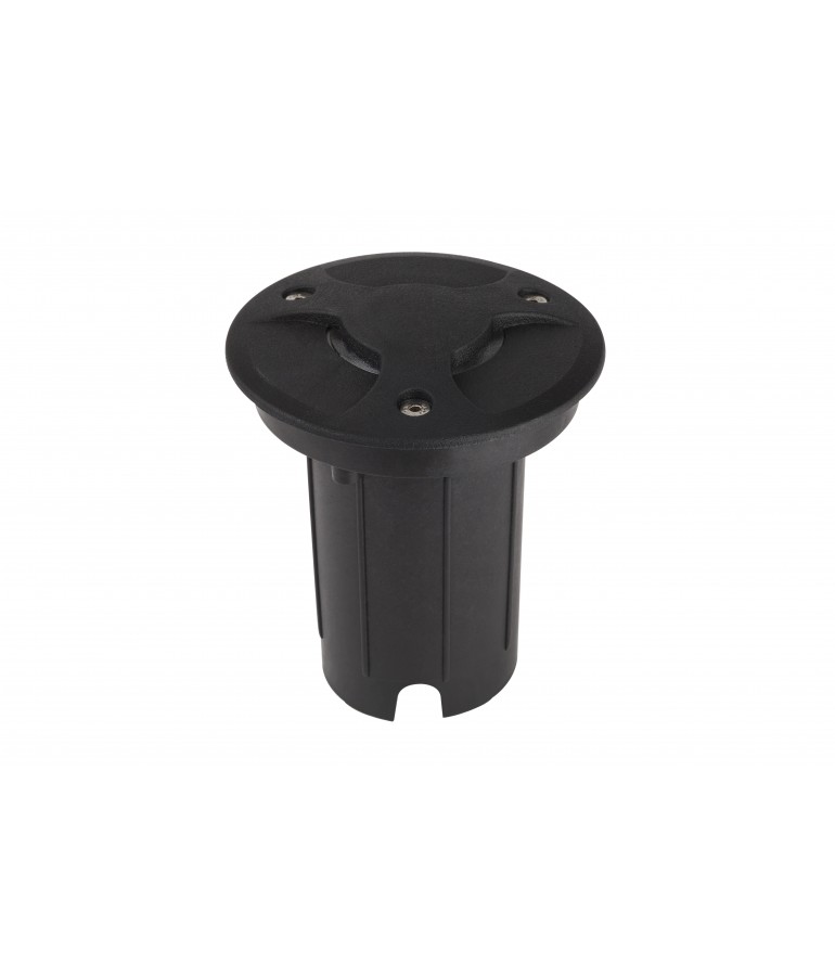 Foco Proyector LED de suelo Circular Gil 120 con Tapa empotrar negro