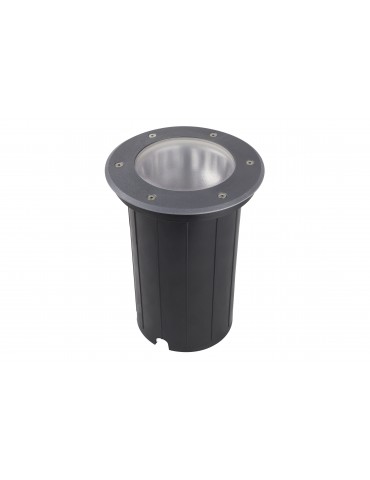 Foco Proyector E27 de suelo Circular Gil 190 empotrar gris antracita