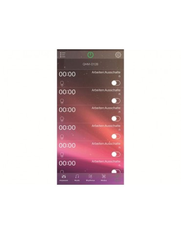 Kit Tira Led RGB Music Bluetooth 12VDC IP20 30LEDS/m - 6