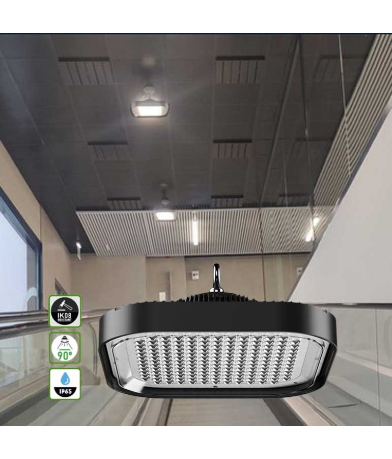 Campana Industrial LED Square 150W IP65 Aluminio - 2