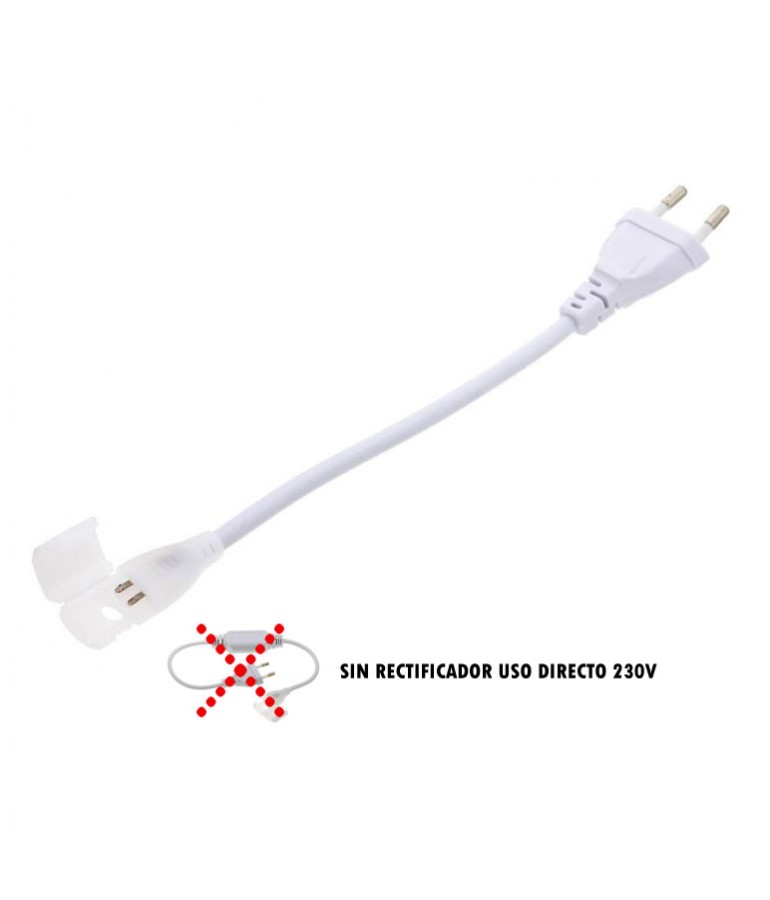 Conector sin rectificador Tira Led 230V IP65 Uso Directo - 1
