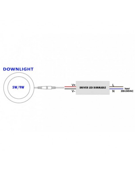 Driver Led Regulable Downlight Max 9W