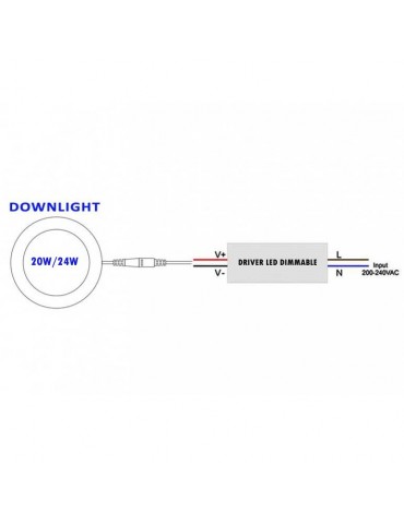 Driver Led Regulable Downlight 20W 24W 230v - 2