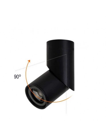 Aplique techo GU10 ajustable NEGRO superficie - 6