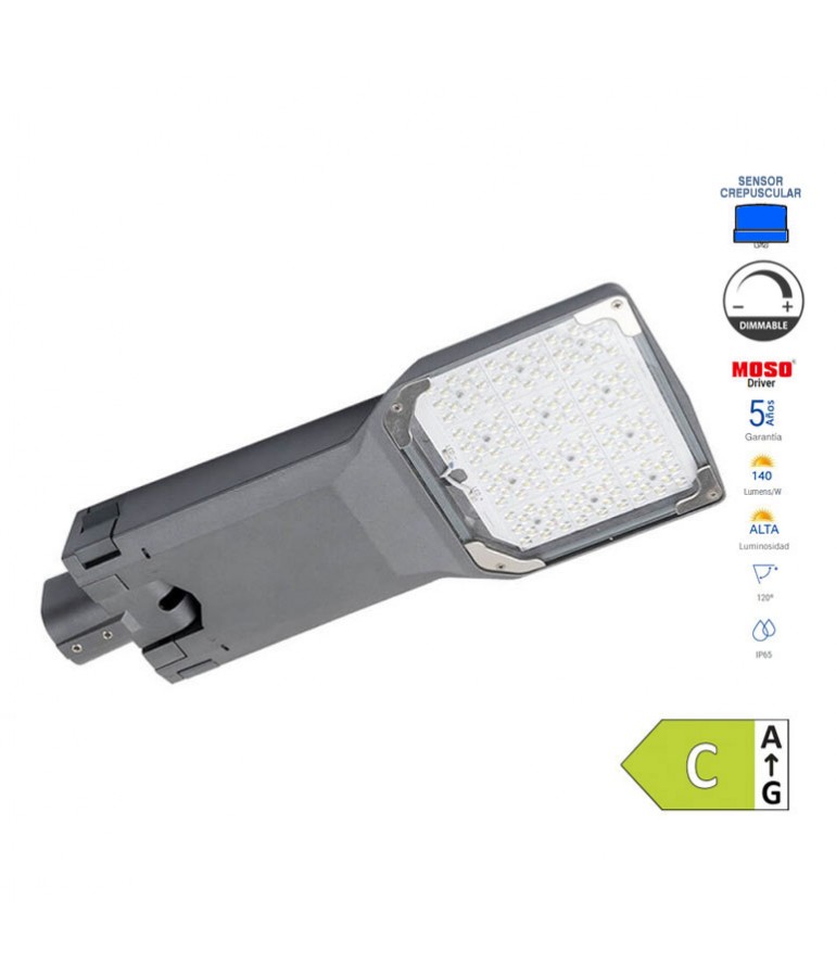 Farola Vial LED 75W MOSO driver Regulable Fotocélula IP66 - 1