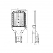 Farola Vial LED 75W MOSO driver Regulable Fotocélula IP66 - 4