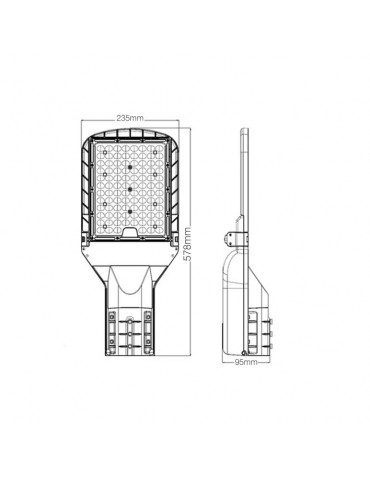 Farola Vial LED 75W MOSO driver Regulable Fotocélula IP66 - 4