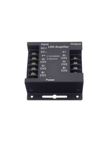 Amplificador Tiras led RGB 12-24VDC 3x8A - 4