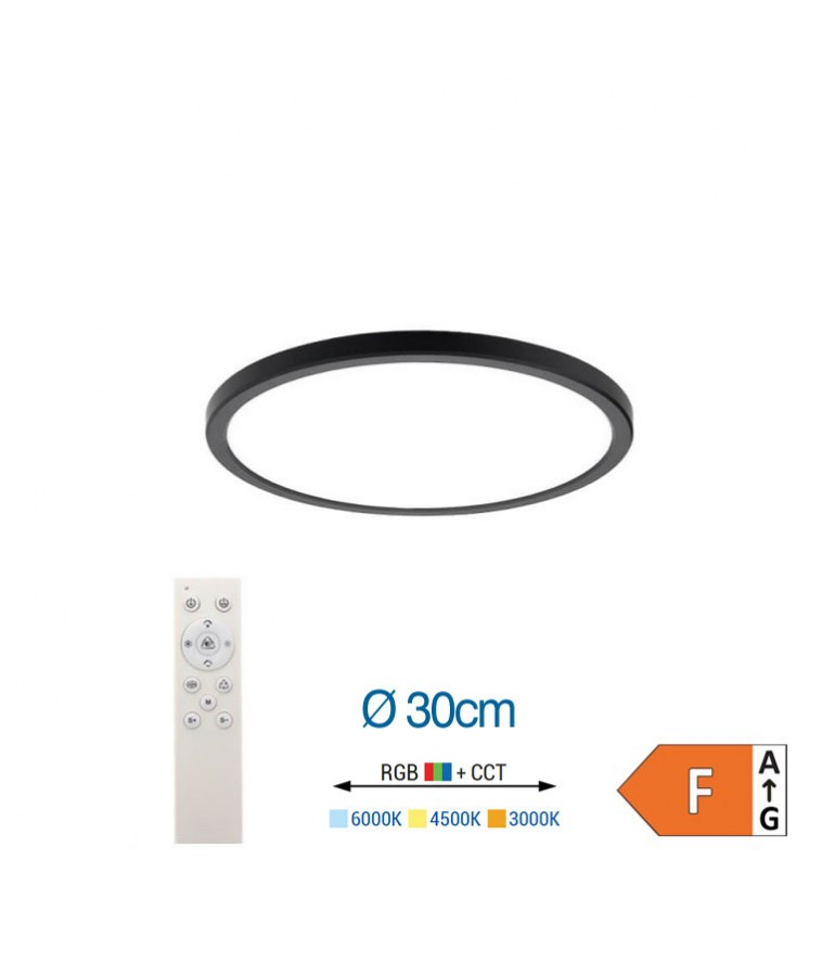 Aplique Led Redondo 18W RGB CCT Mando - 1