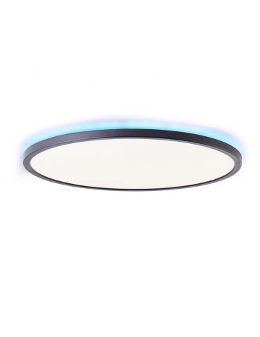 Aplique Led Redondo 32W Negro RGB CCT Mando - 9