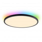 Aplique Led Redondo 32W Negro RGB CCT Mando - 4