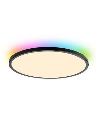 Aplique Led Redondo 32W Negro RGB CCT Mando - 4