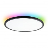 Aplique Led Redondo 32W Negro RGB CCT Mando - 2