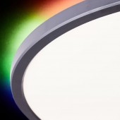 Aplique Led Redondo 32W Negro RGB CCT Mando - 10