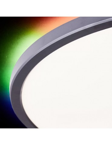 Aplique Led Redondo 32W Negro RGB CCT Mando - 10