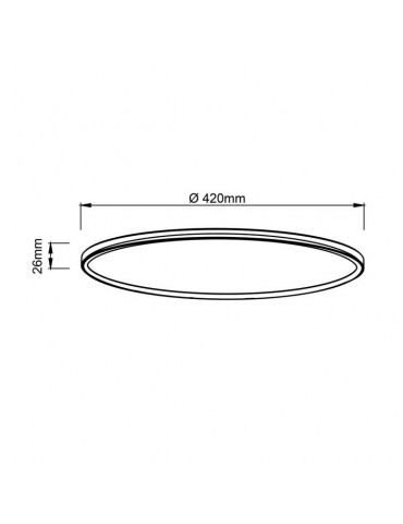 Aplique Led Redondo 24W Blanco RGB CCT Mando - 8
