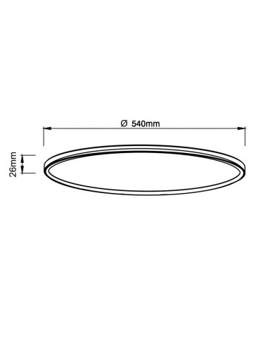 Aplique Led Redondo 32W Blanco RGB CCT Mando - 8