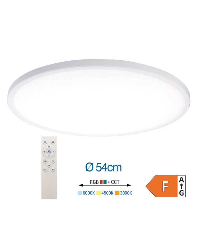 Aplique Led Redondo 32W Blanco RGB CCT Mando - 1