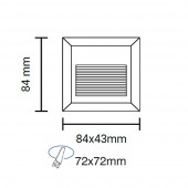 Aplique LED Escalera empotrar Blanco 3W - 4