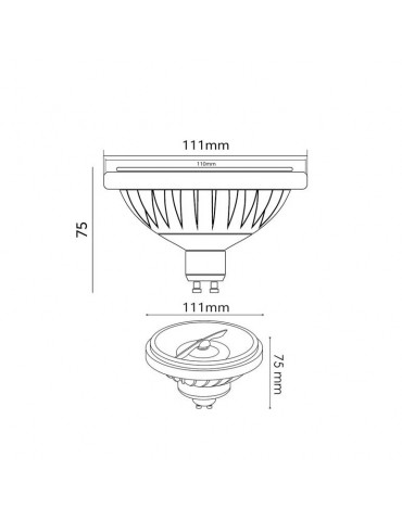 Bombilla LED ES111 15W GU10 230V 40º - 3