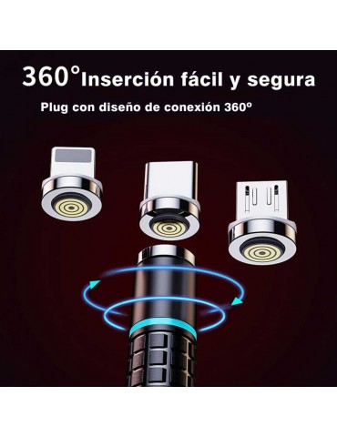 Cable USB Carga MAGNETICO 3 en 1 - 4