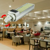 LED PL G24 10 W 230V Orientable Aluminio foto
