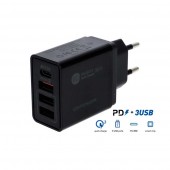 Cargador rápido PD 3x USB-A QC 3.0 - 2