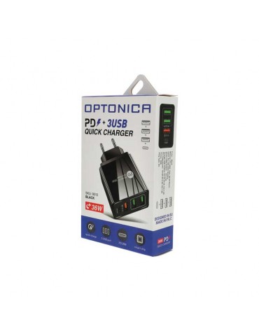 Cargador rápido PD 3x USB-A QC 3.0 - 6